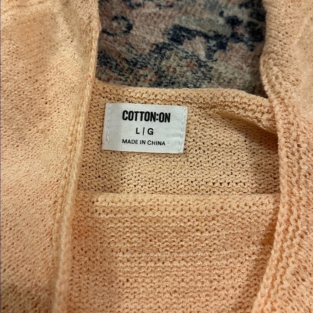 Cotton On Peach Knit Dress/Coverup, L - Picture 7 of 12